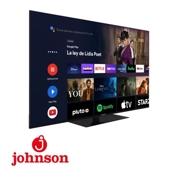TV 65 JOHNSON QLED ANDROID DOLBY VISION DOLBY ATMOS SPEAKER BLUETOOTH GOOGLECAS Ref. J65QI