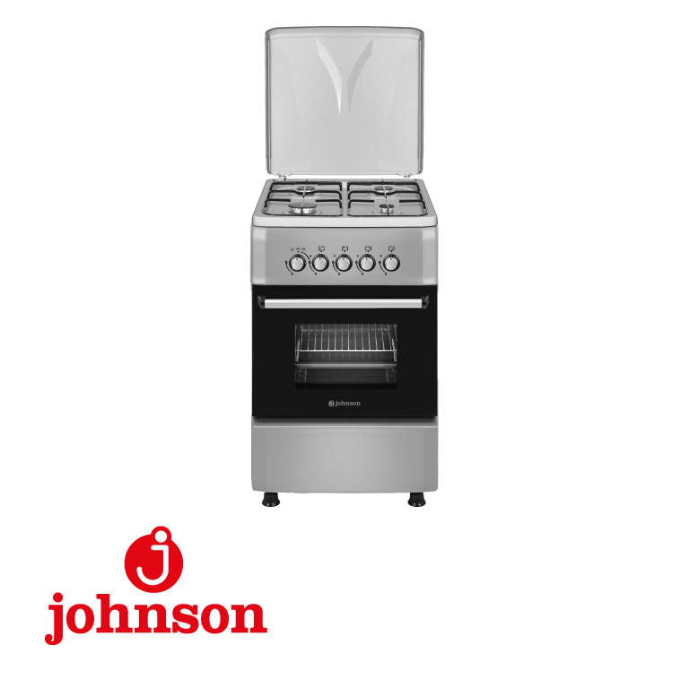 COCINA JOHNSON 50X58,2X87CM 4 FUEGOS+HORNO BUTANO INOX Ref. CONA50BX