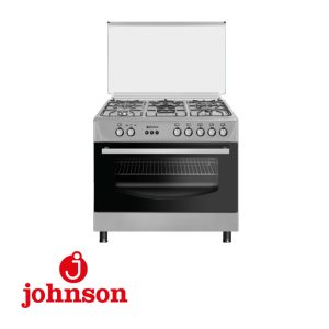 COCINA JOHNSON 90X64,5X87,8CM HORNO 90CM+5 FUEGOS GAS NATURAL INOX WOK TURBO FAN Ref. CONA90GX